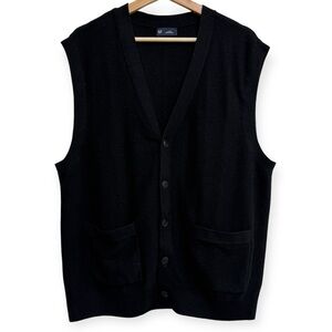 Gap CashSoft Textured Sweater Vest Button Front Large